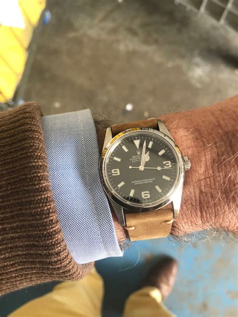 rolex explorer suede strap